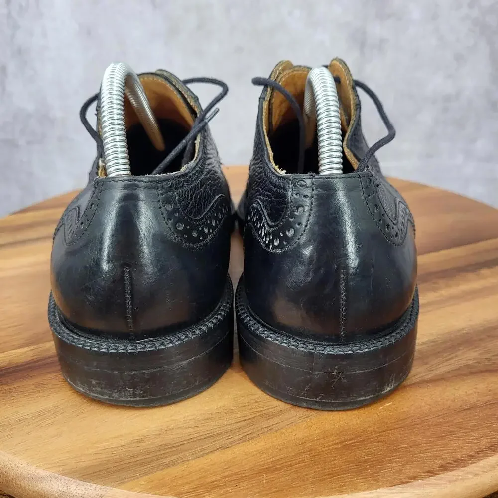 Johnston & Murphy‎ Celina Oxford Shoes Mens 8.5 Black Leather Cap Toe Dress Shoe